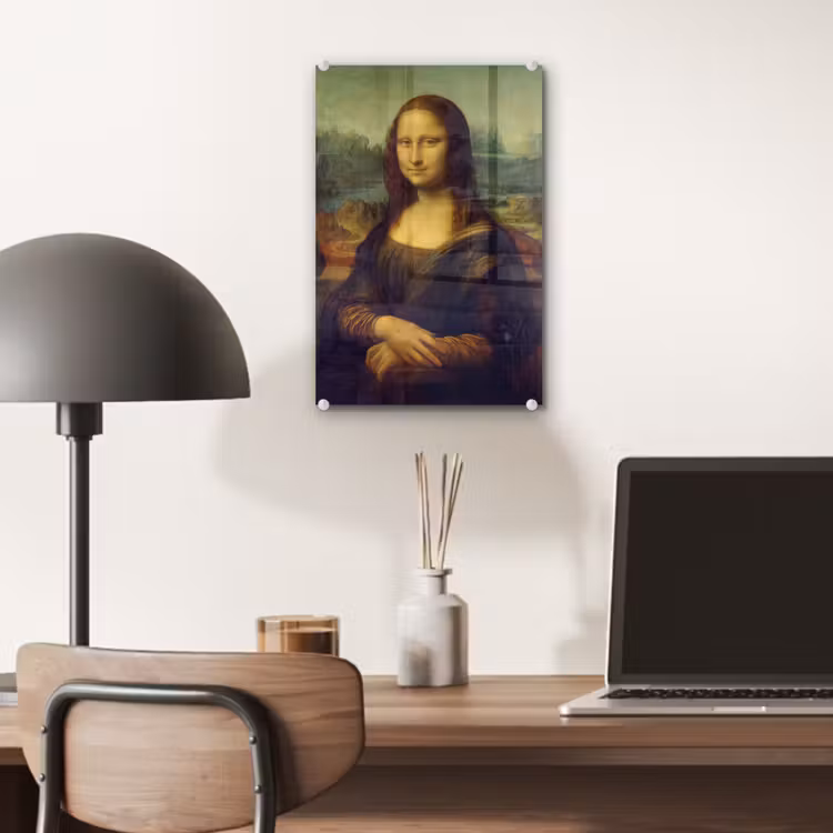 Glas schilderij - Mona Lisa - Leonardo da Vinci — 6
