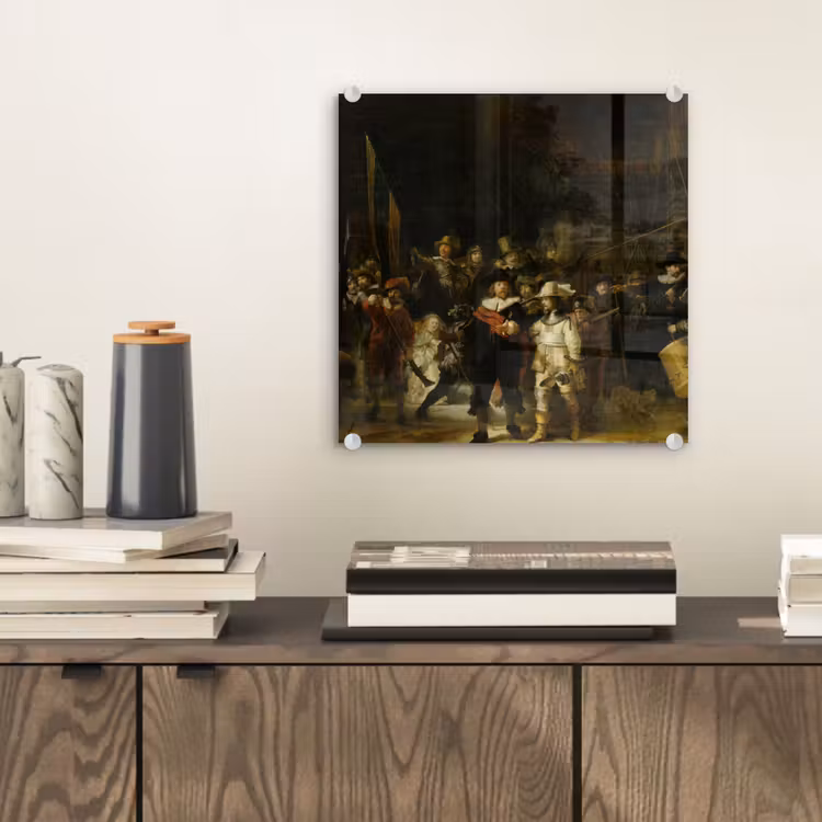 Glas schilderij - De Nachtwacht - Kunst - Oude meesters - Rembrandt — 1