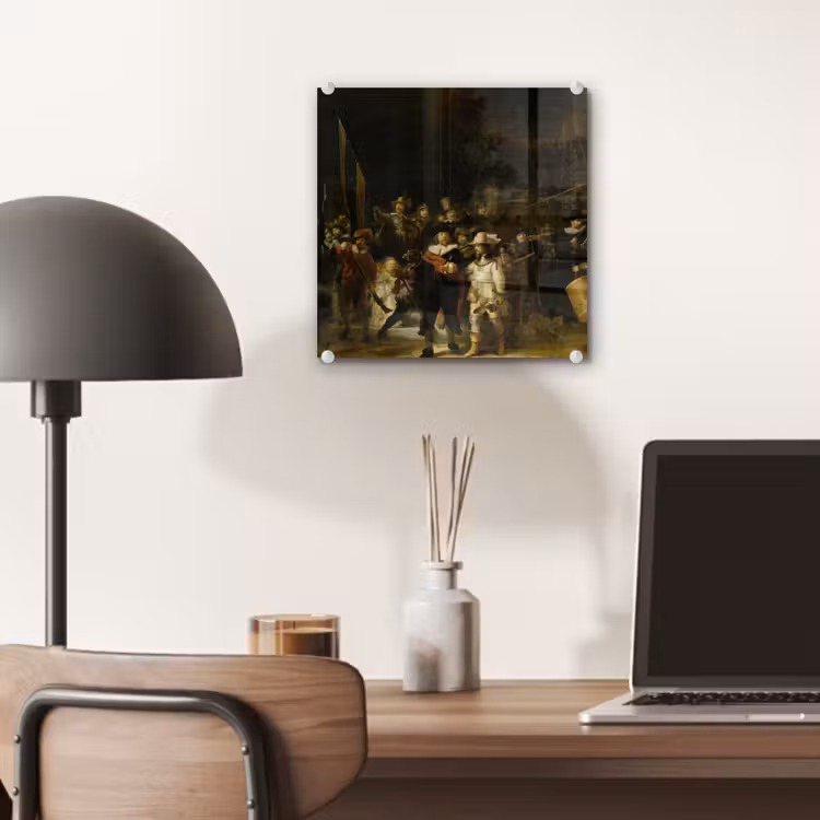 Glas schilderij - De Nachtwacht - Kunst - Oude meesters - Rembrandt — 6