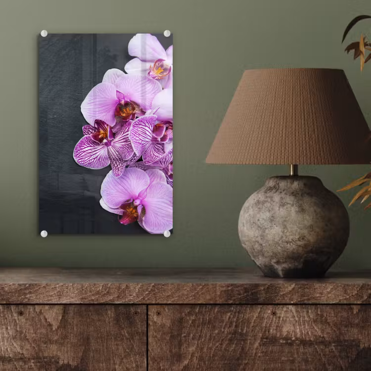 Glas schilderij - Orchidee - Bloemen - Roze - Flora — 4
