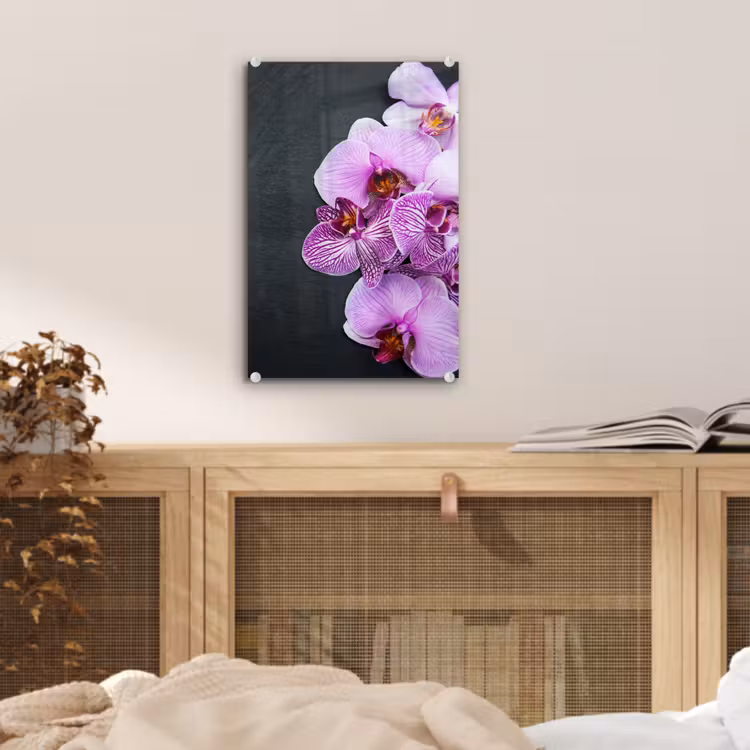 Glas schilderij - Orchidee - Bloemen - Roze - Flora — 5