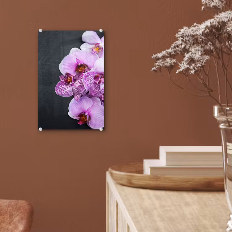 Glas schilderij - Orchidee - Bloemen - Roze - Flora — 6