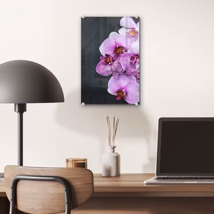 Glas schilderij - Orchidee - Bloemen - Roze - Flora — 7