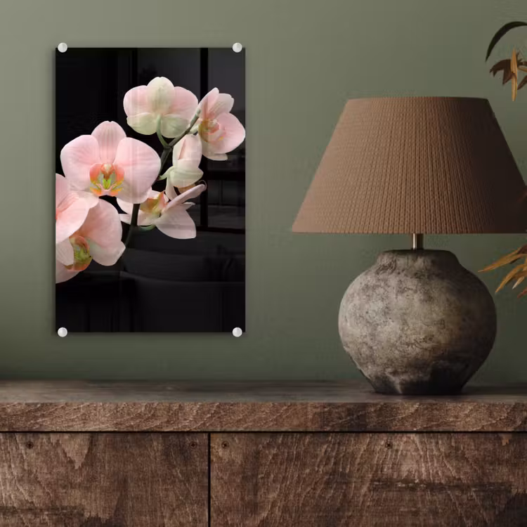 Glas schilderij - Orchidee - Bloemen - Roze - Stilleven - Flora — 4
