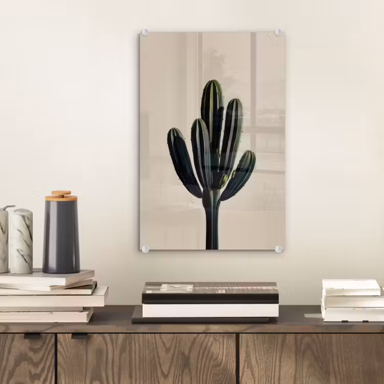 Glas schilderij - Cactus - Subtiel - Groen — 2