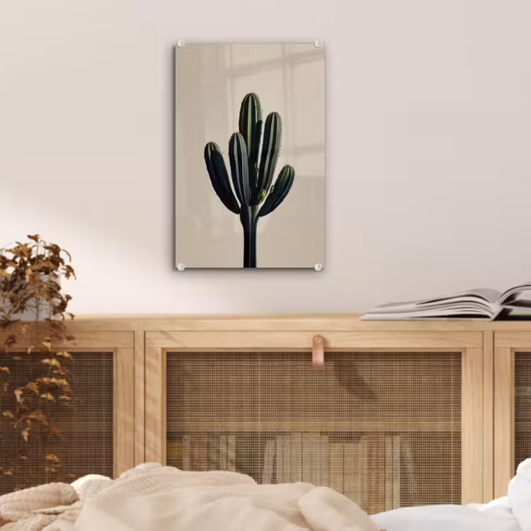 Glas schilderij - Cactus - Subtiel - Groen — 5