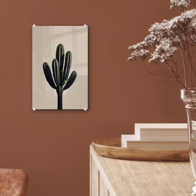 Glas schilderij - Cactus - Subtiel - Groen — 6
