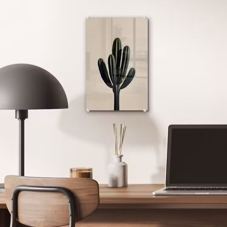 Glas schilderij - Cactus - Subtiel - Groen — 7