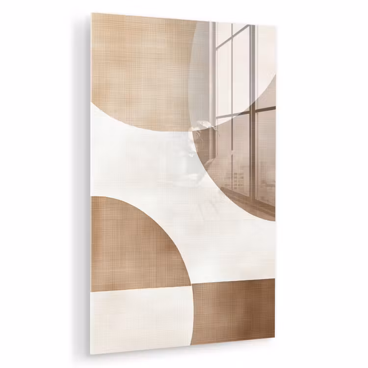Glas schilderij - Snijdende cirkels - Overlappende vlakken — 1