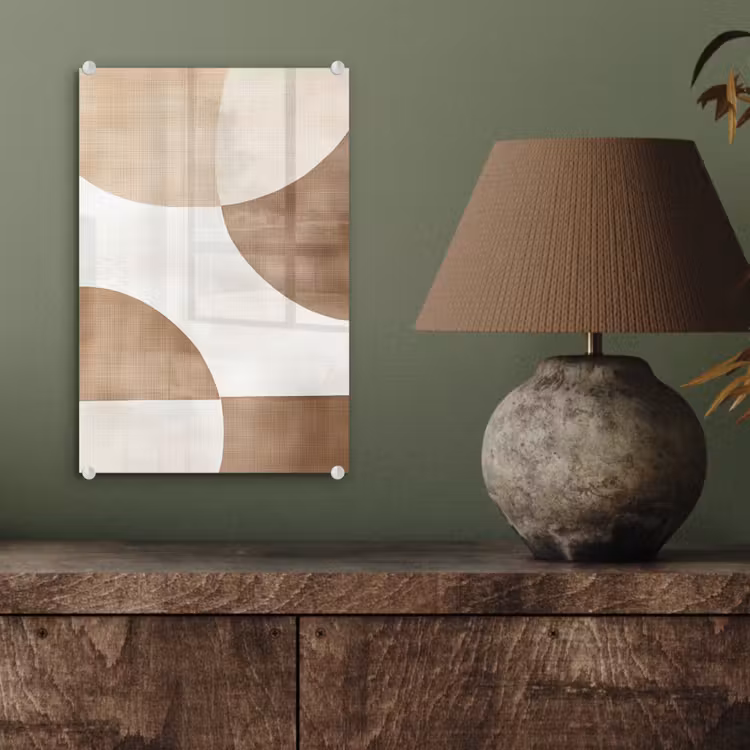 Glas schilderij - Snijdende cirkels - Overlappende vlakken — 4