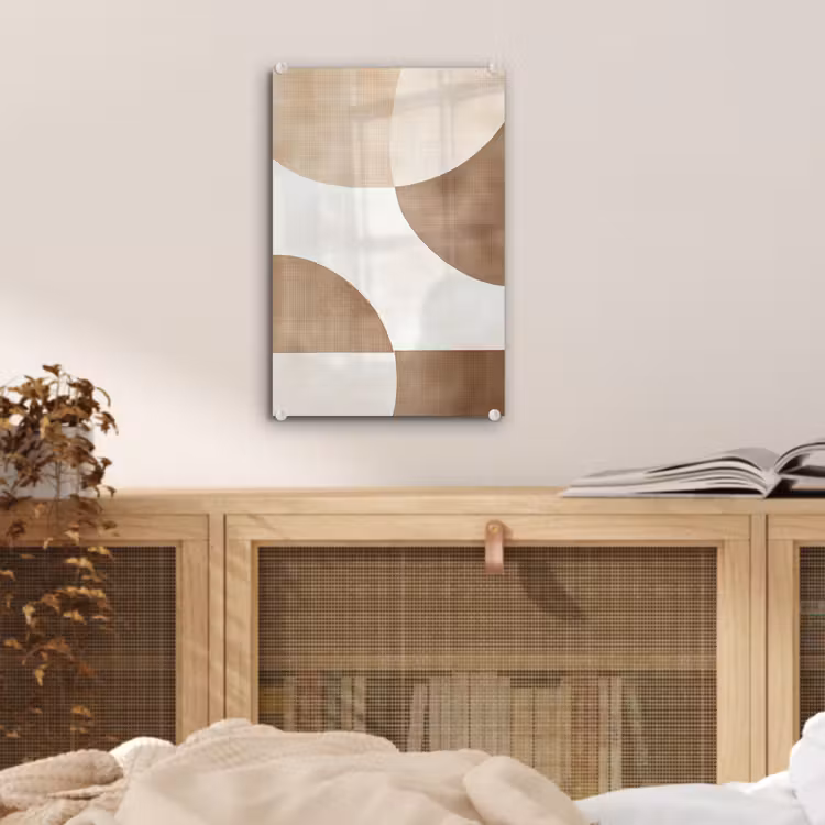 Glas schilderij - Snijdende cirkels - Overlappende vlakken — 5