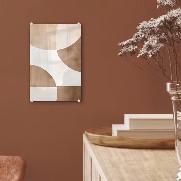 Glas schilderij - Snijdende cirkels - Overlappende vlakken — 6