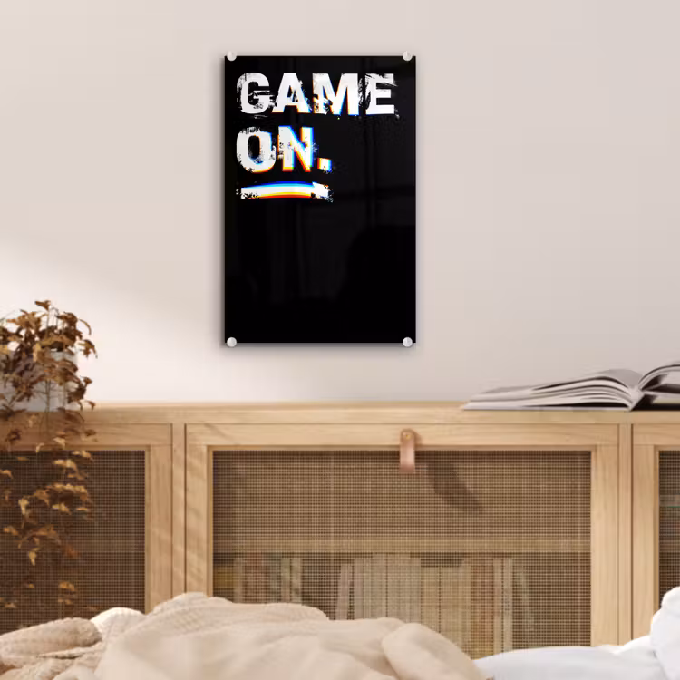 Glas schilderij - Gaming - Game - Spreuken - Quotes - Game on — 5