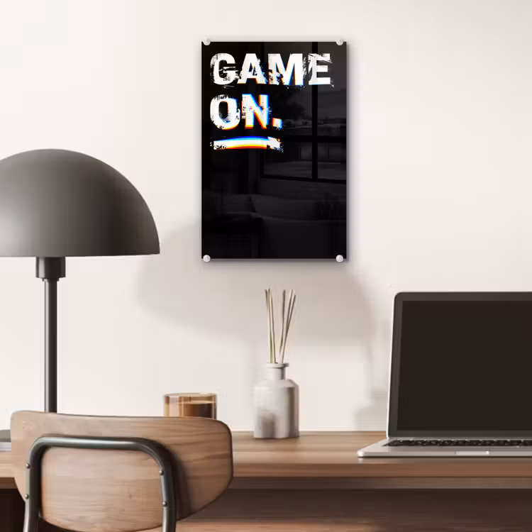 Glas schilderij - Gaming - Game - Spreuken - Quotes - Game on — 7
