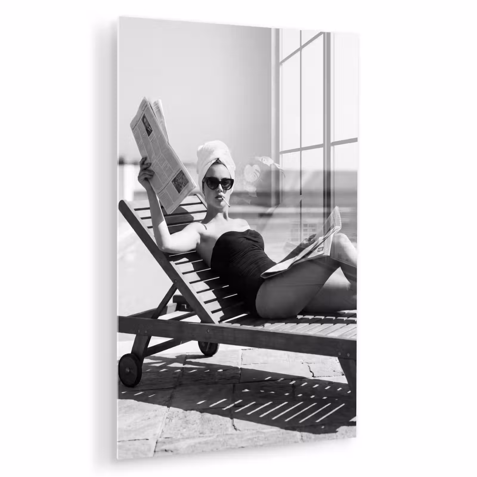 Glas schilderij - Glamour - Modern - Zwart - Wit — 1