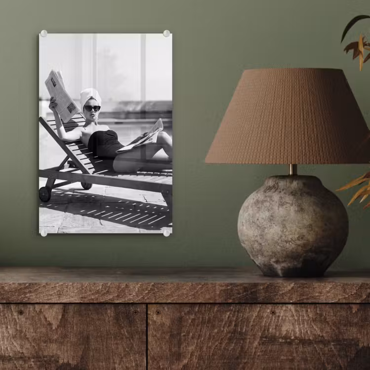 Glas schilderij - Glamour - Modern - Zwart - Wit — 4
