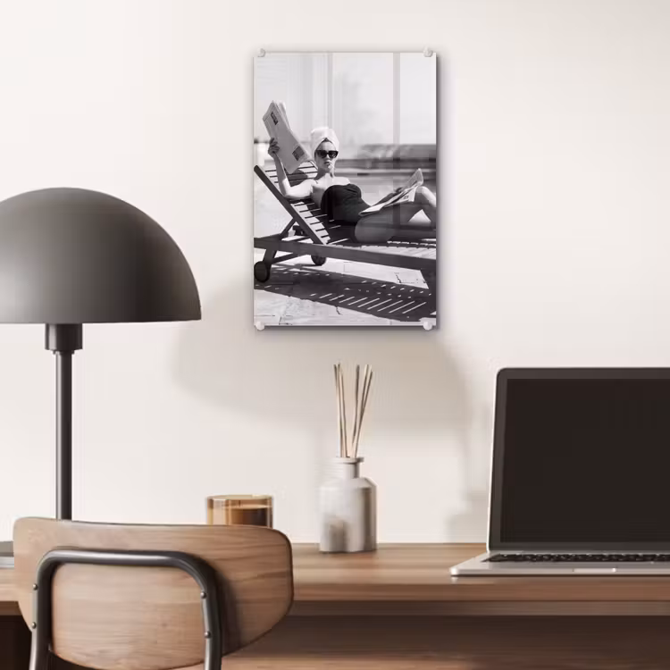 Glas schilderij - Glamour - Modern - Zwart - Wit — 7