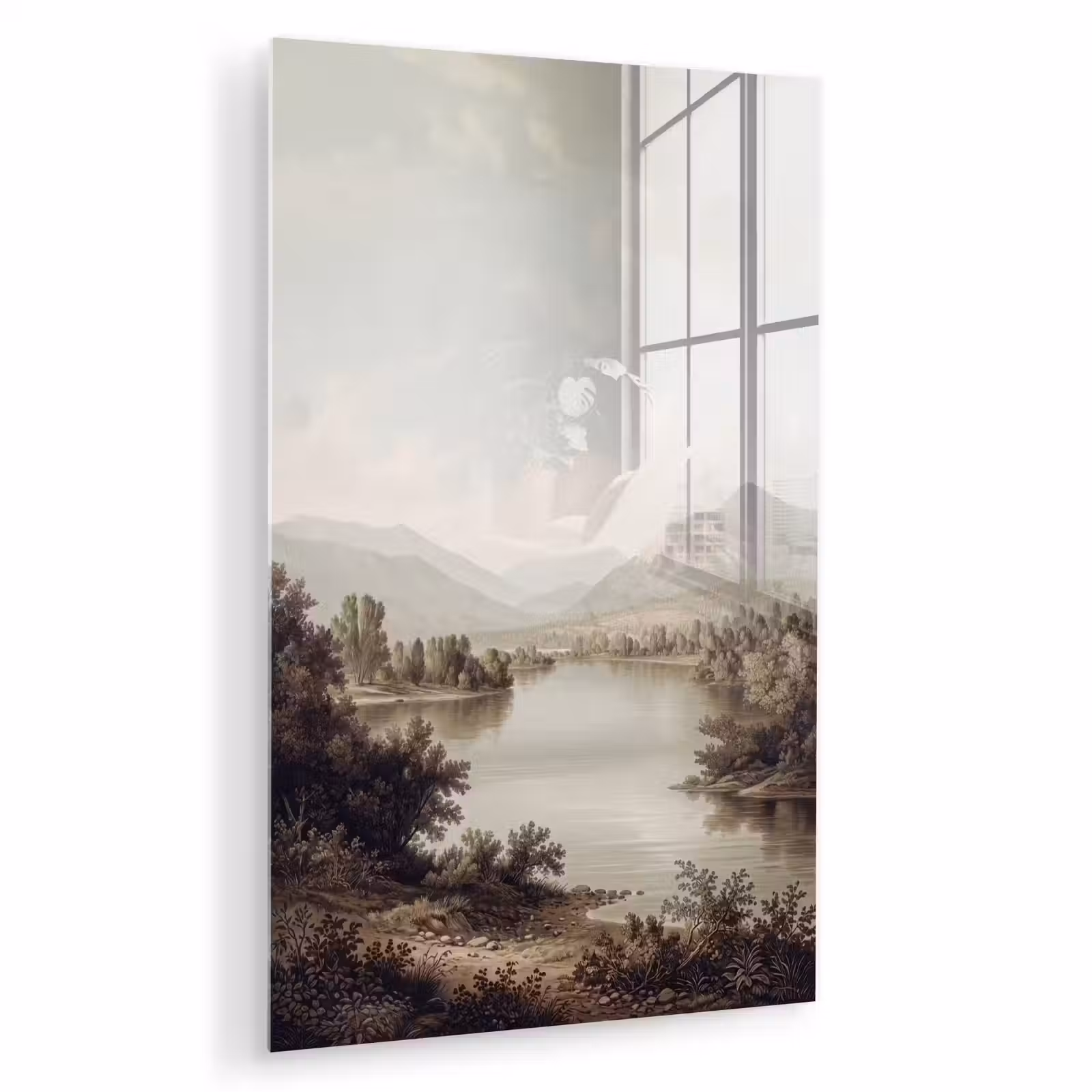 Glas schilderij - Klassiek - Landschap - Sereen — 1