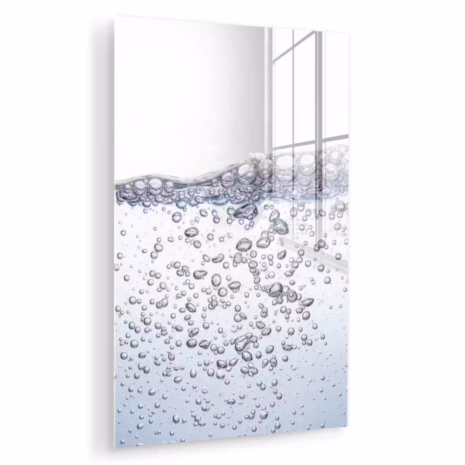 Glas schilderij - Luchtbellen - Water - Dynamisch — 1