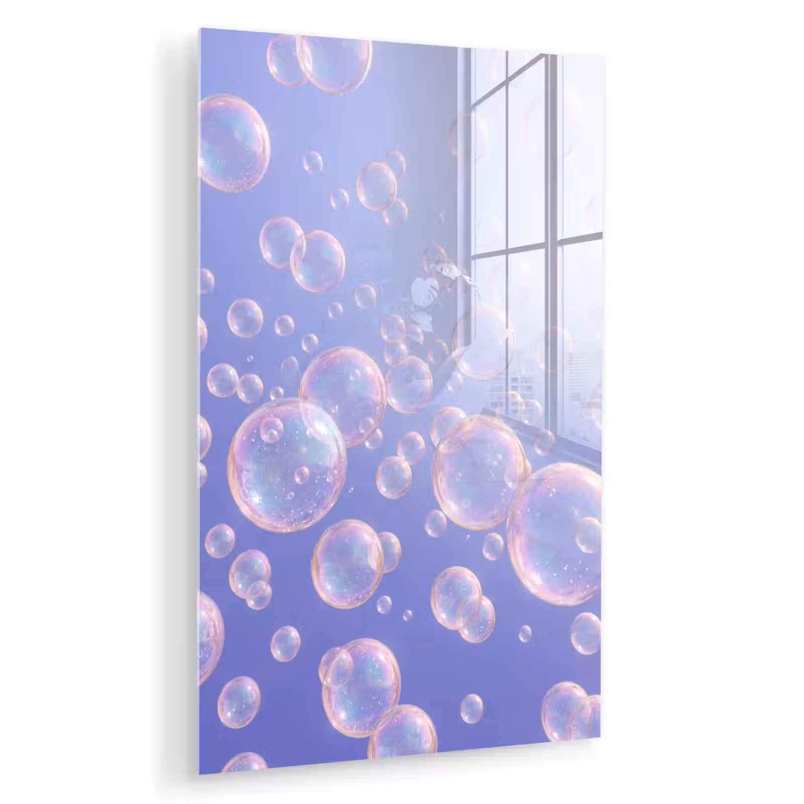 Glas schilderij - Pastel - Bubbels - Dromerig — 1