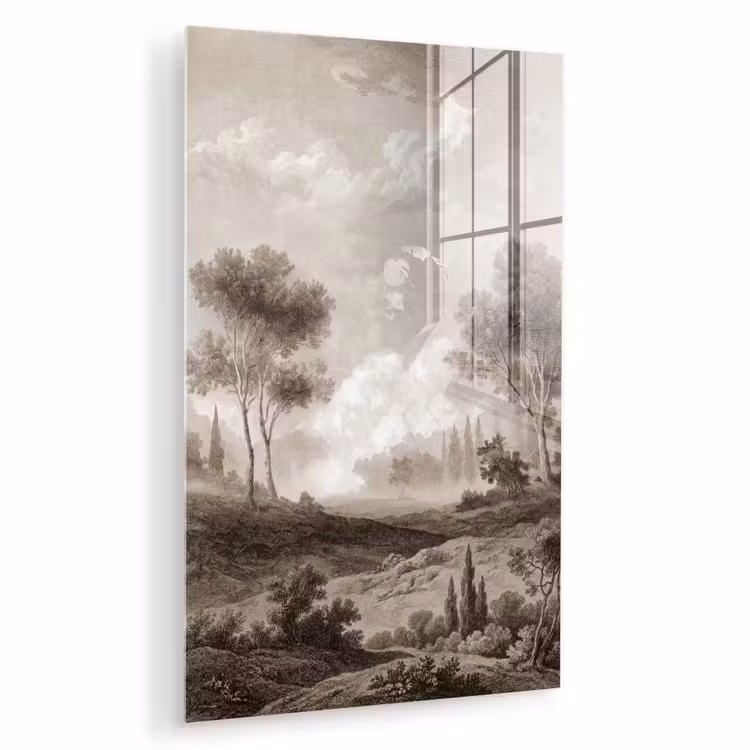 Glas schilderij - Klassiek - Landschap - Neutraal — 1