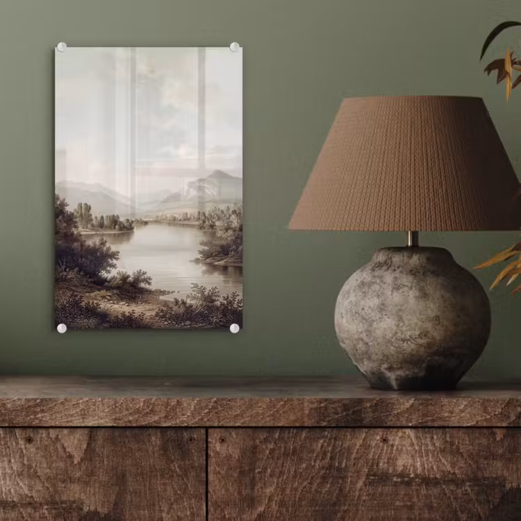Glas schilderij - Klassiek - Landschap - Sereen — 4