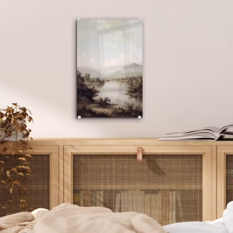 Glas schilderij - Klassiek - Landschap - Sereen — 5