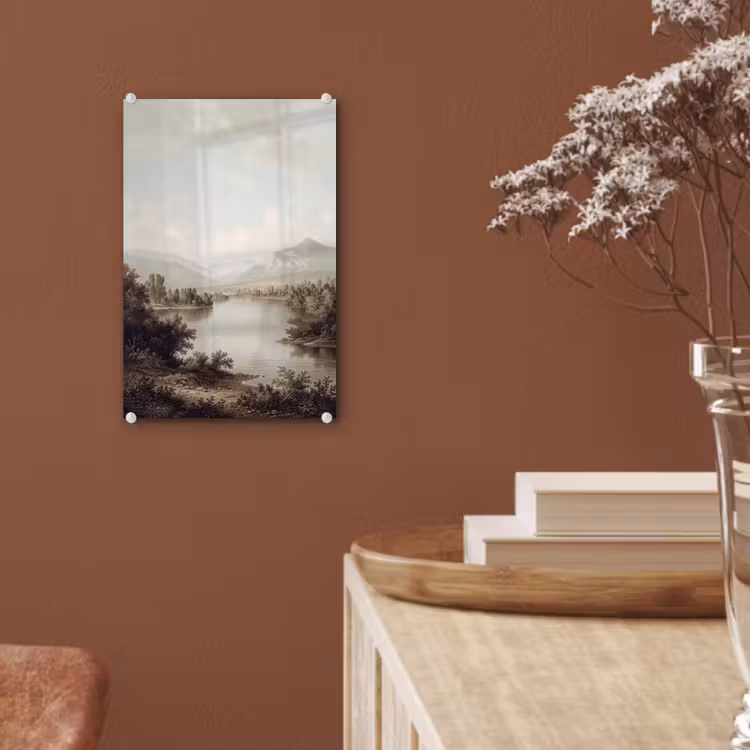 Glas schilderij - Klassiek - Landschap - Sereen — 6