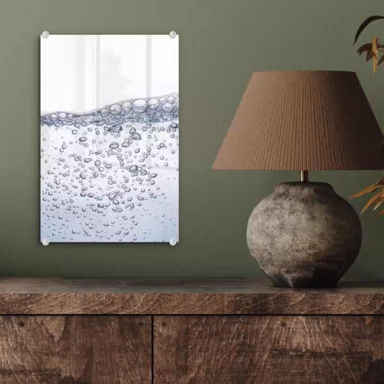 Glas schilderij - Luchtbellen - Water - Dynamisch — 4