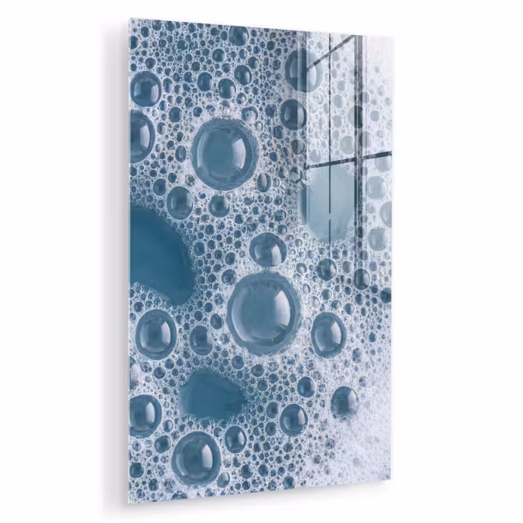Glas schilderij - Schuim - Water - Textuur — 1