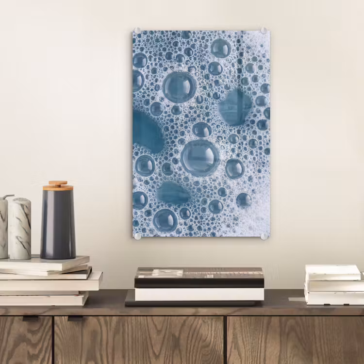 Glas schilderij - Schuim - Water - Textuur — 2