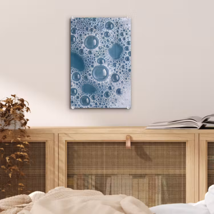 Glas schilderij - Schuim - Water - Textuur — 5