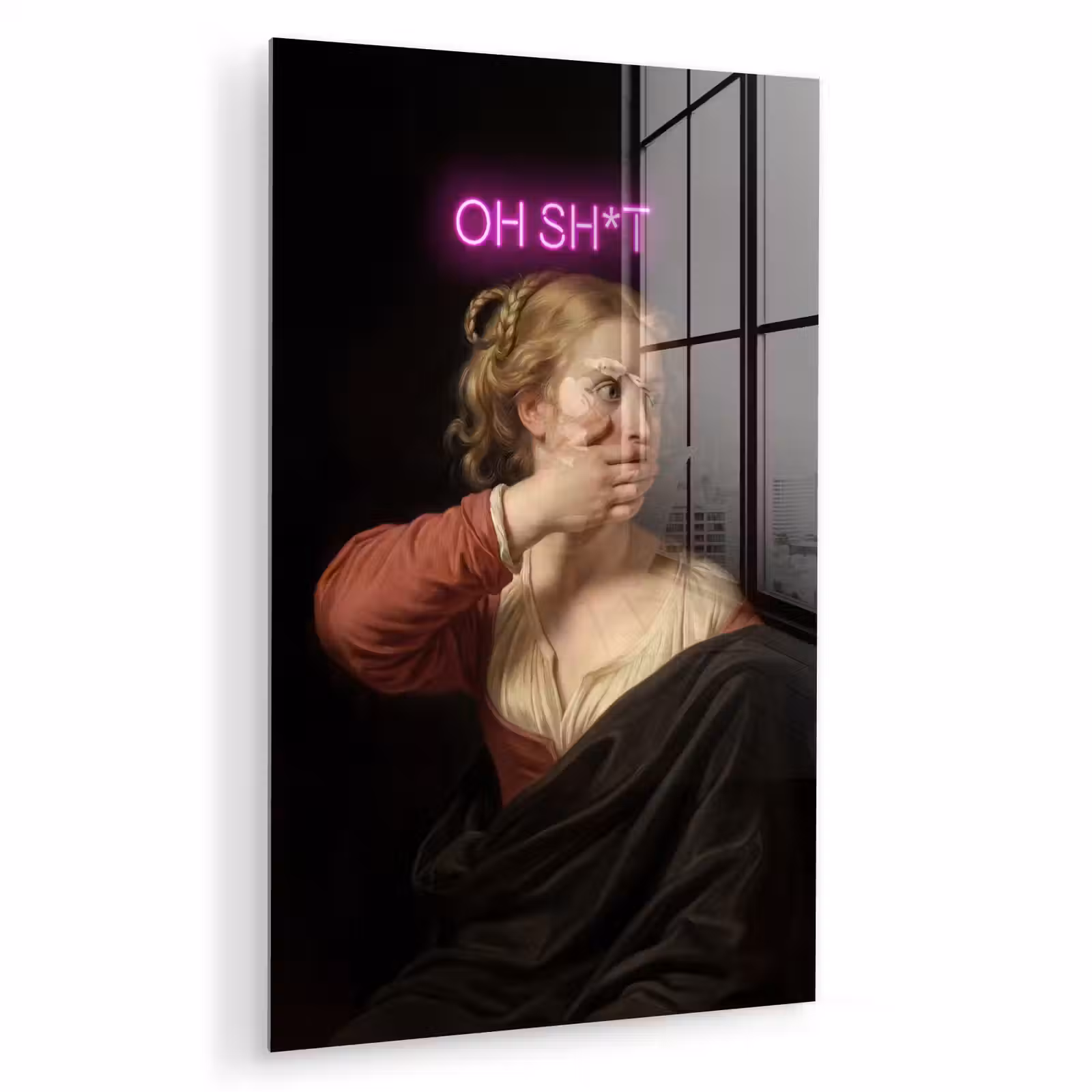 Glas schilderij - Quote - Neon - vrouw — 1