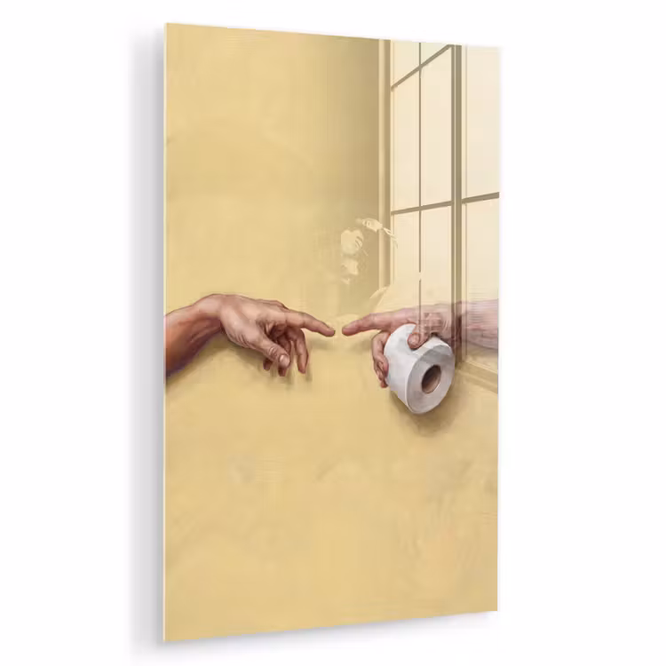 Glas schilderij - Klassiek - Kunst - Humor — 1