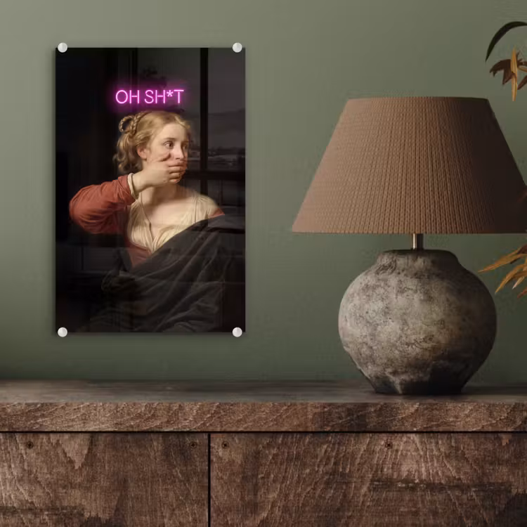 Glas schilderij - Quote - Neon - vrouw — 4