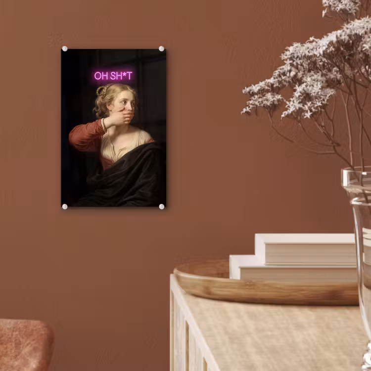 Glas schilderij - Quote - Neon - vrouw — 6