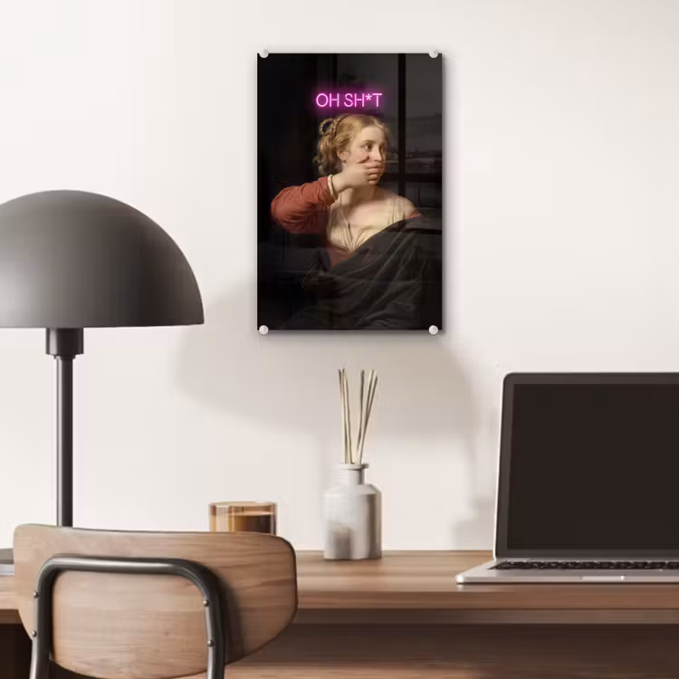 Glas schilderij - Quote - Neon - vrouw — 7