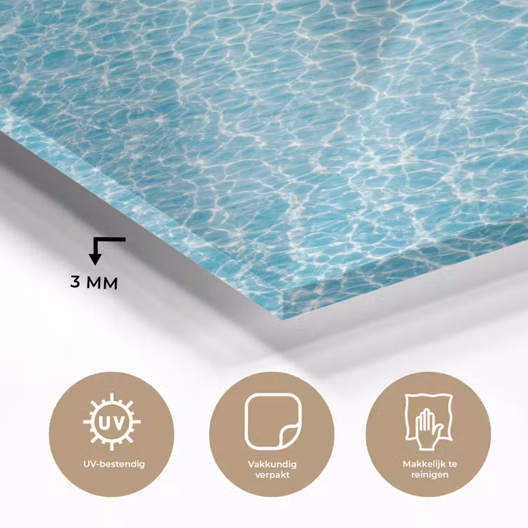 Glas schilderij - Surfboard - Water - Badpak - Oranje — 3