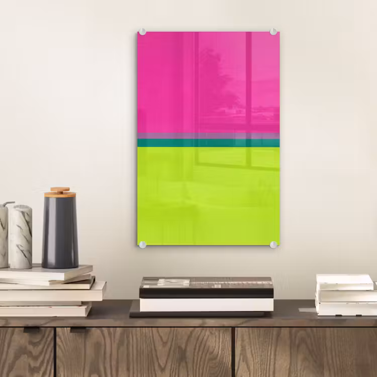 Glas schilderij - Strepen - Modern - Kleurrijk — 2