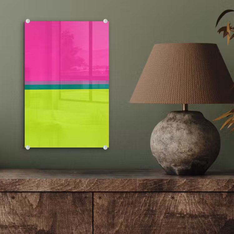 Glas schilderij - Strepen - Modern - Kleurrijk — 4