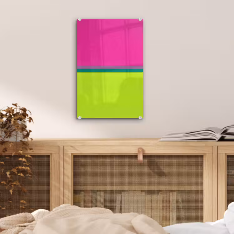 Glas schilderij - Strepen - Modern - Kleurrijk — 5