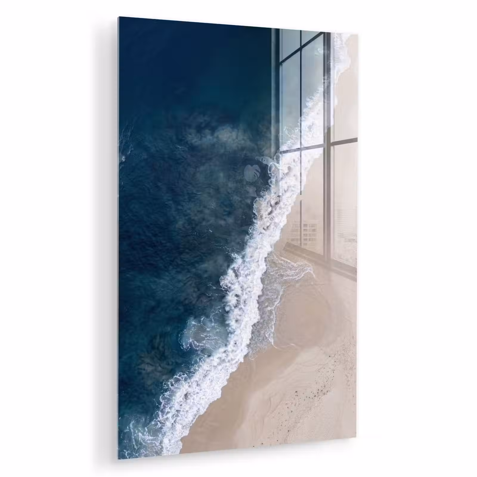 Glas schilderij - Strand - Zee - Golven — 1