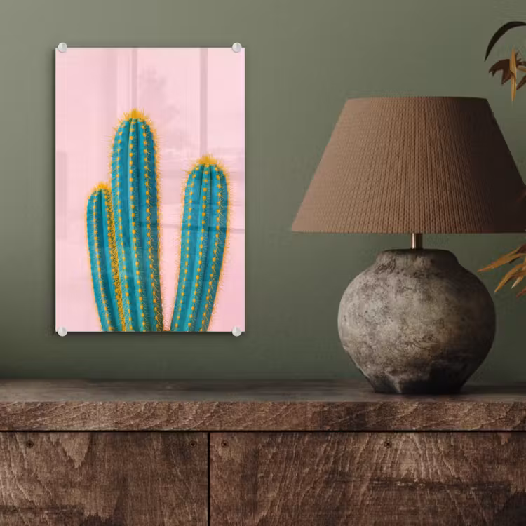 Glas schilderij - Cactussen - Modern - Pastel — 4