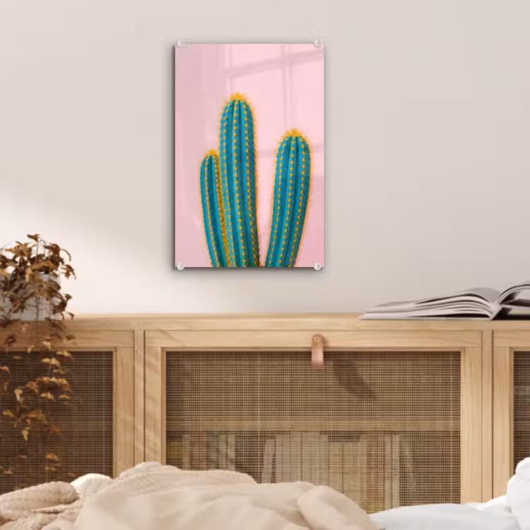 Glas schilderij - Cactussen - Modern - Pastel — 5