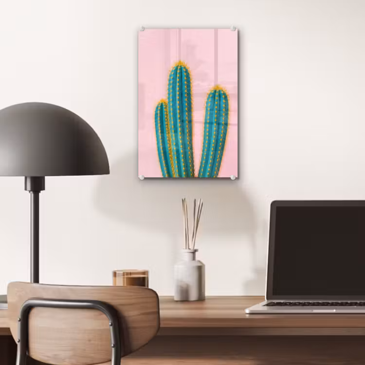 Glas schilderij - Cactussen - Modern - Pastel — 7