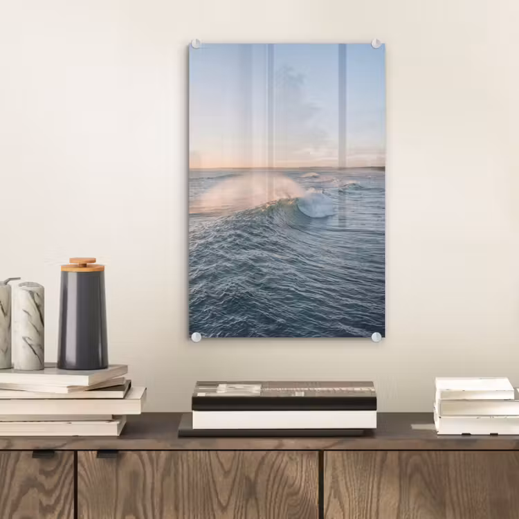 Glas schilderij - Golf - Zee - Water — 2