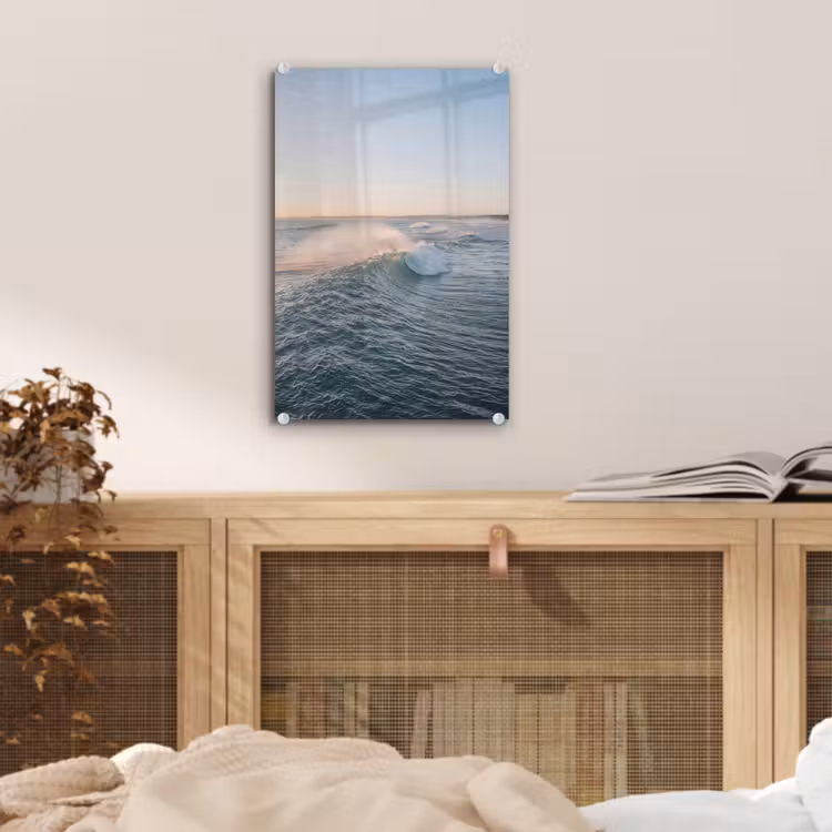 Glas schilderij - Golf - Zee - Water — 5