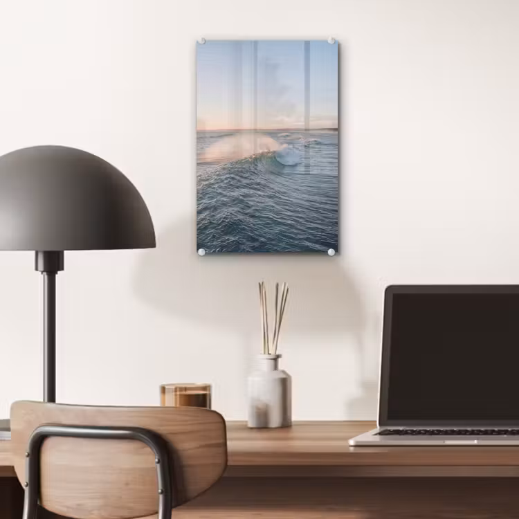 Glas schilderij - Golf - Zee - Water — 7