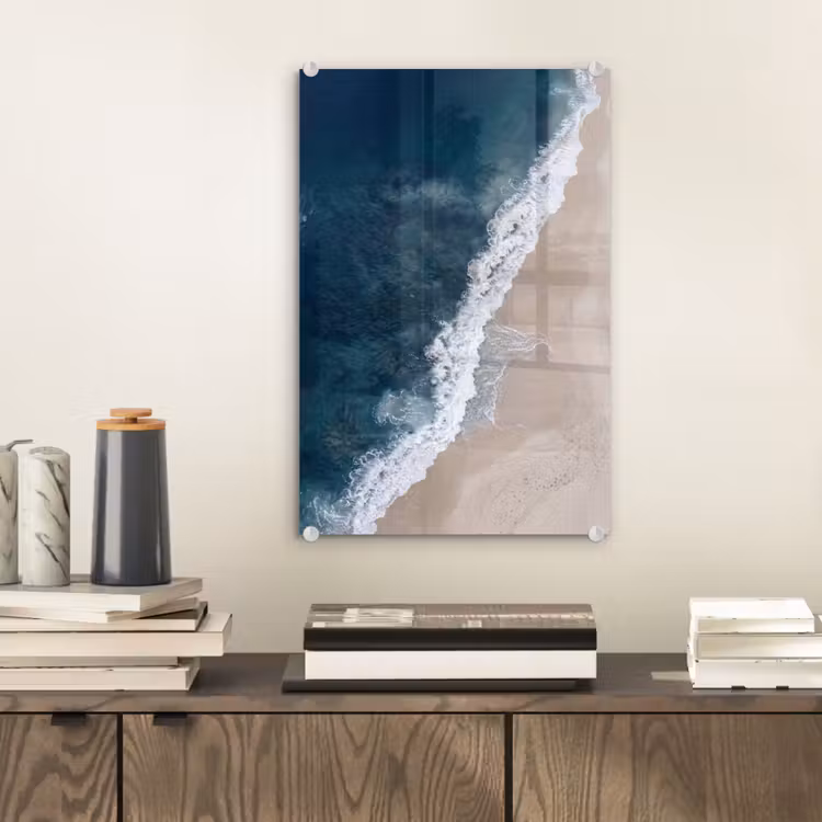 Glas schilderij - Strand - Zee - Golven — 2