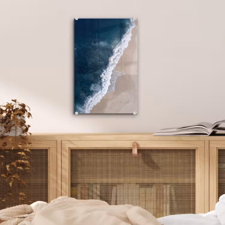 Glas schilderij - Strand - Zee - Golven — 5